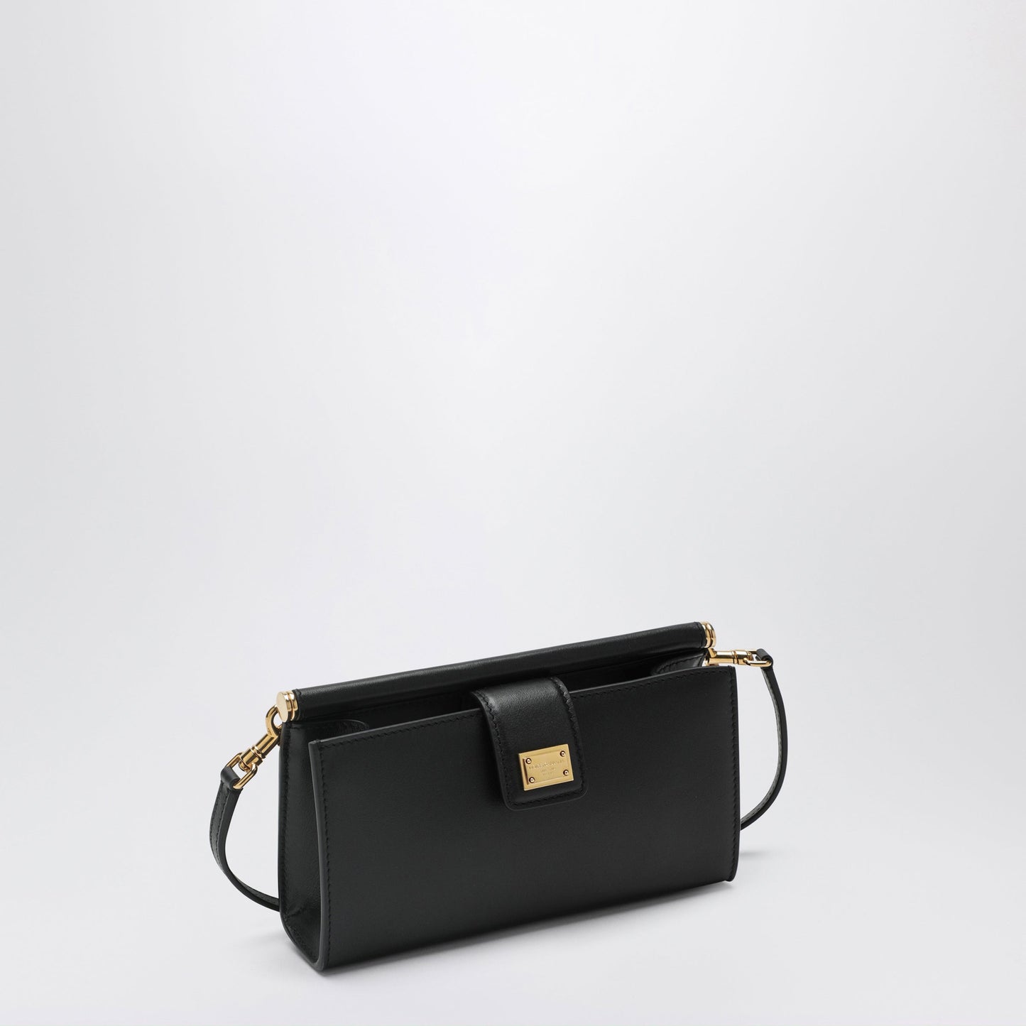 Dolce&Gabbana Plonge Calfskin Leather Phone Bag In Black Women DOLCE & GABBANA