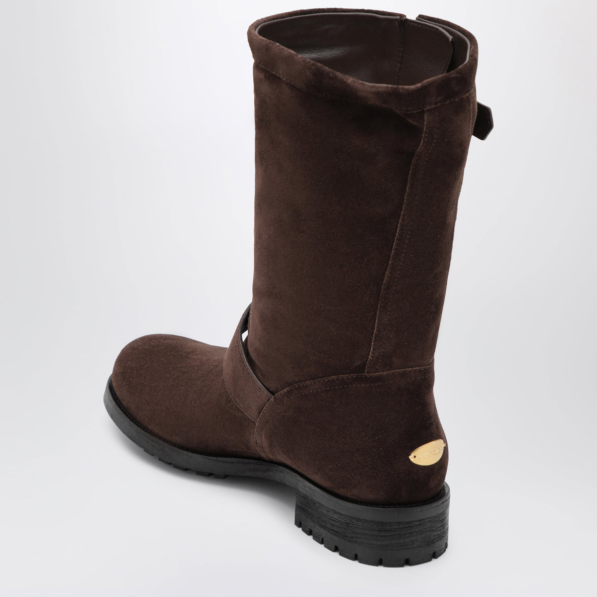 Jimmy Choo Chocolate Suede Biker Boots Women JIMMY CHOO