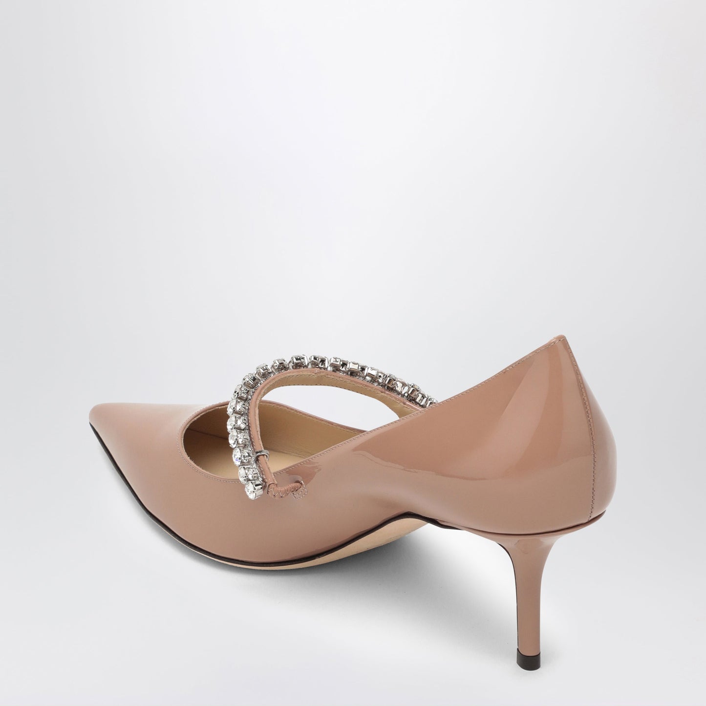 Jimmy Choo Bing Crystal-Strap Patent Leather Pumps In Ballet Pink Women JIMMY CHOO