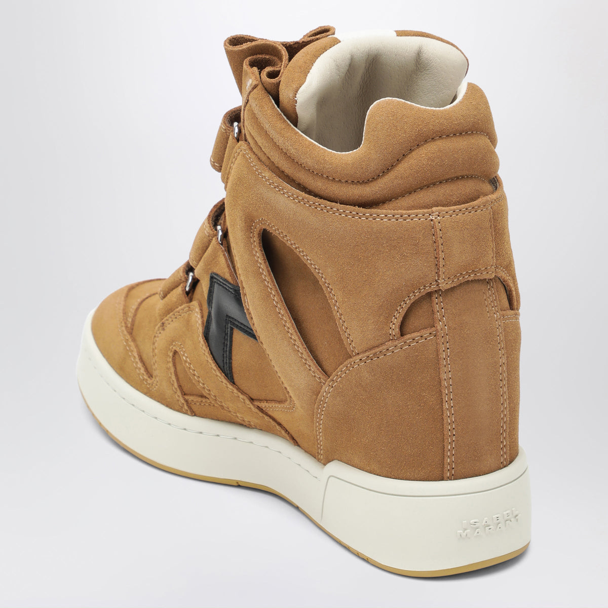 Isabel Marant Hohe Im3 Keilsneaker Aus Leder In Cognac / Schwarz Women ISABEL MARANT