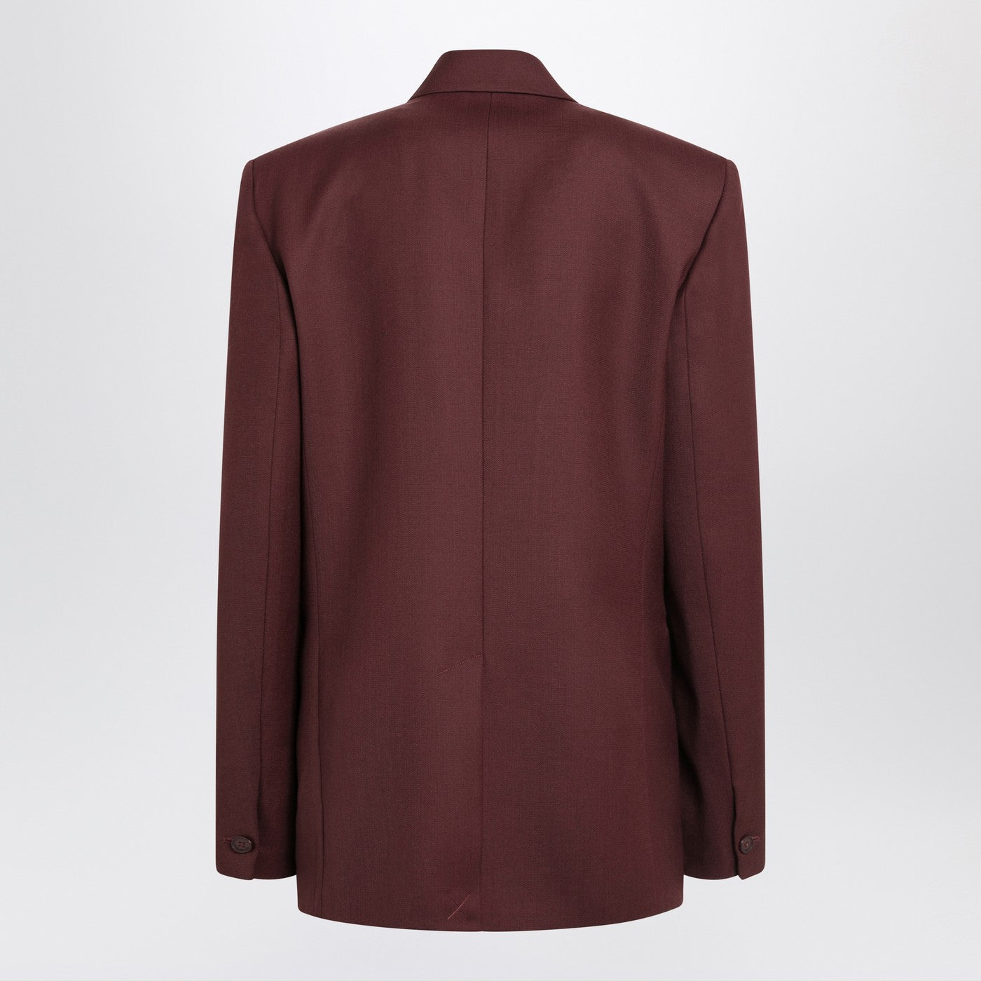 The Frankie Shop Monterey Burgundy Structured Wool-Blend Jacket Women The Frankie Shop