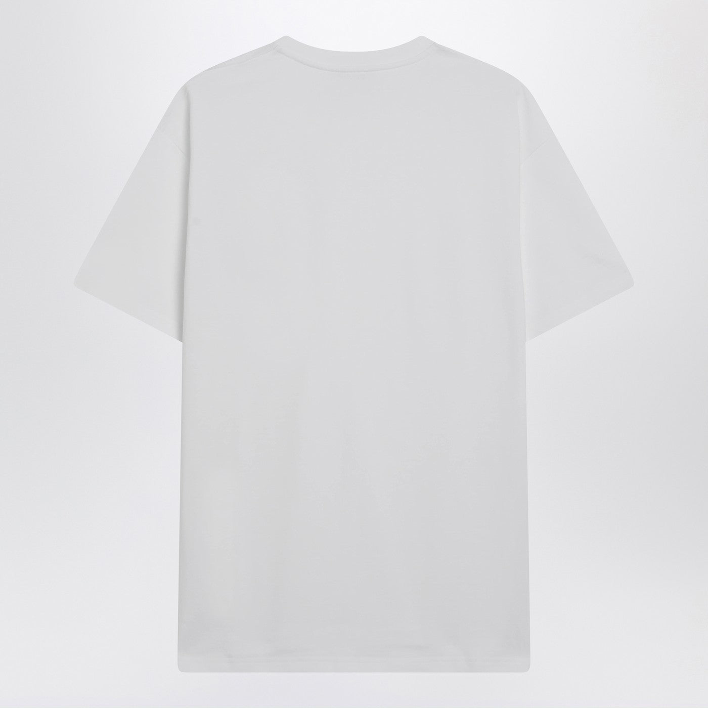Givenchy White Cotton And Silk T-Shirt With Jacquard Logo Men GIVENCHY