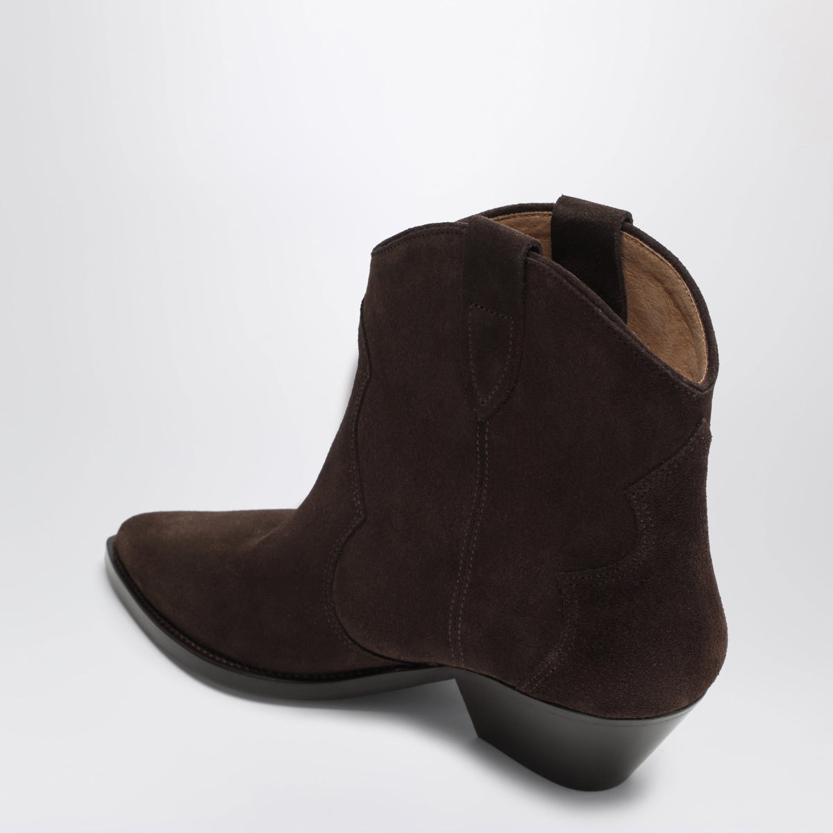 Isabel Marant Dewina Suede Cowboy Boots In Chocolate Women Women ISABEL MARANT