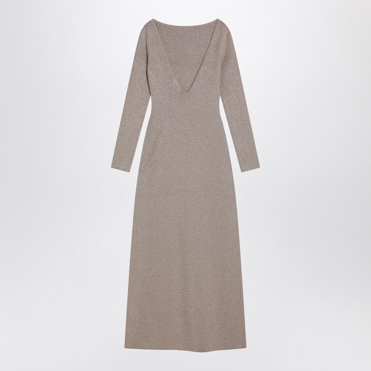 Max Mara Pianoforte Beige Dress In Viscose And Lurex Yarn Women MAX MARA
