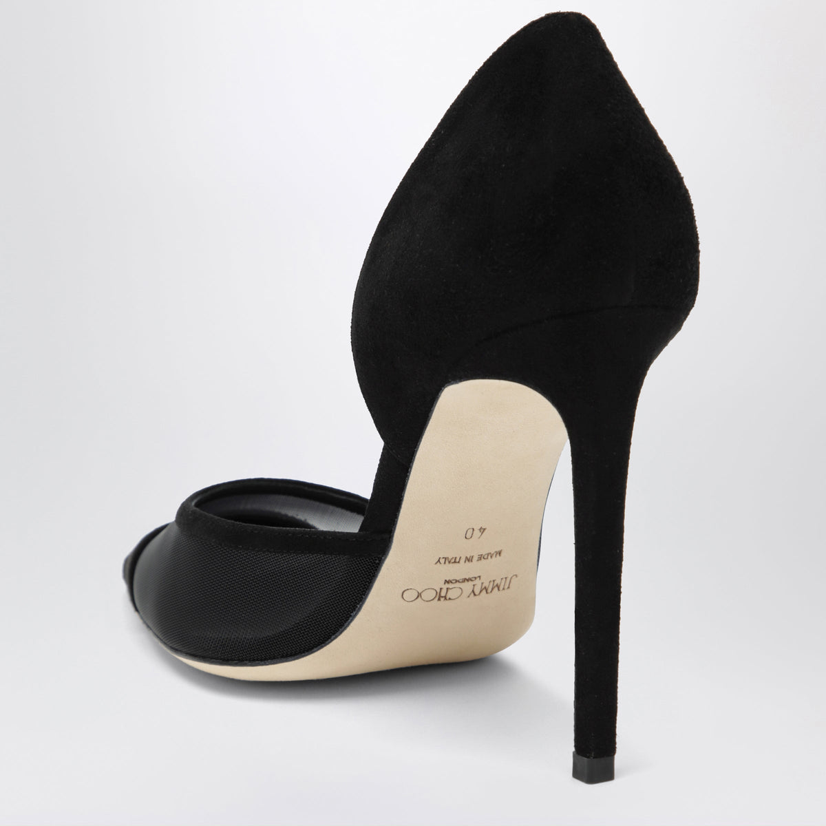 Jimmy Choo Brigitte 100 Pumps In Black Suede And Mesh Women JIMMY CHOO