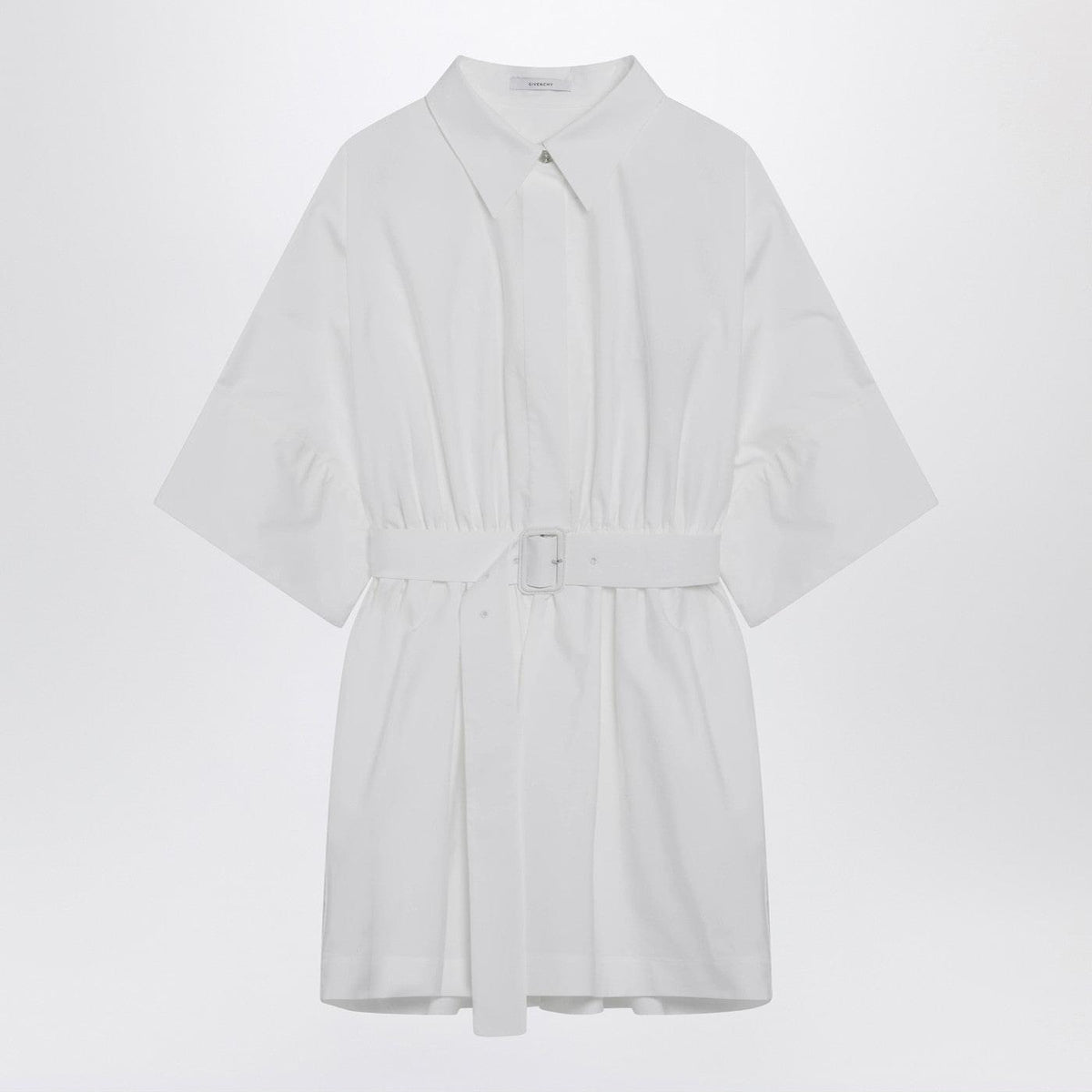 Givenchy Mini Chemisier Dress In White Poplin Women Women GIVENCHY