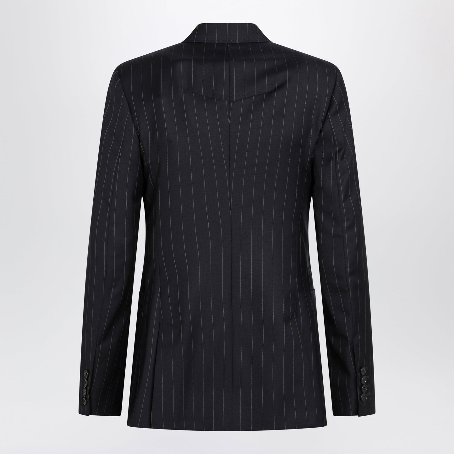 Givenchy Double-Breasted Pinstripe Wool Jacket, Dark Navy Women GIVENCHY