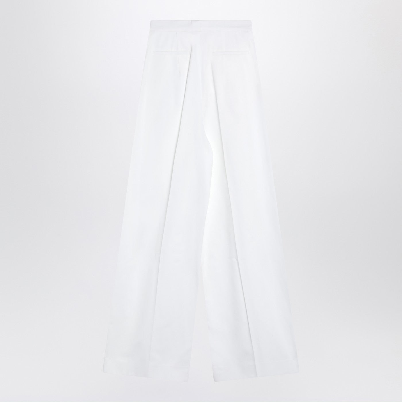 Givenchy White Pleated Cotton Trousers Women GIVENCHY