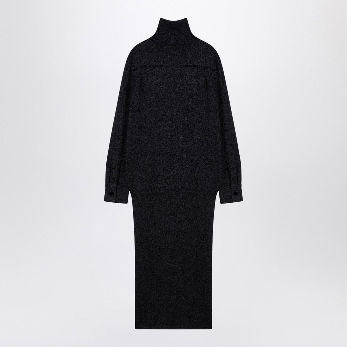 Givenchy Dark Grey Turtleneck With Drawstring Women GIVENCHY