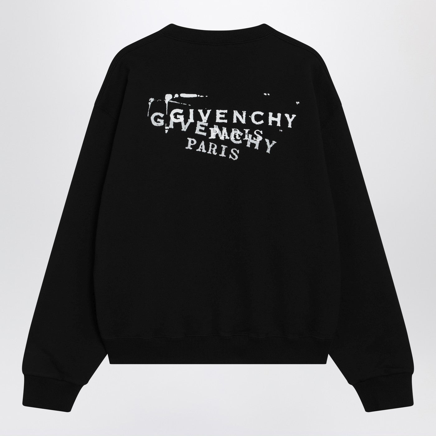 Givenchy Black Brushed Cotton Sweatshirt With Logo Women GIVENCHY