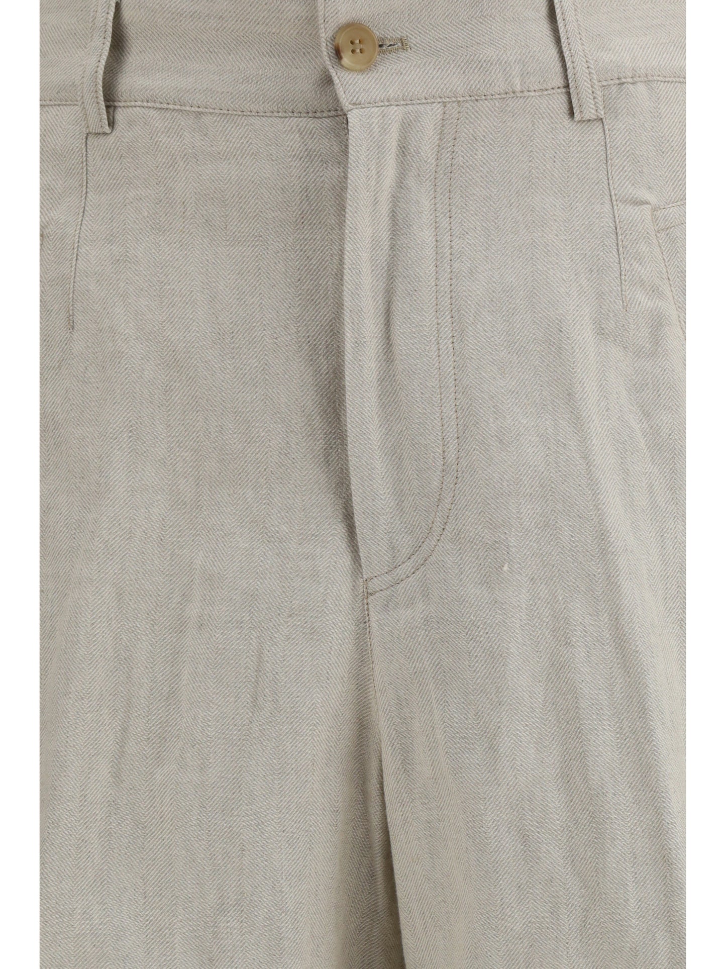 Dries Van Noten Men Linen And Cotton Blend Pants DRIES VAN NOTEN