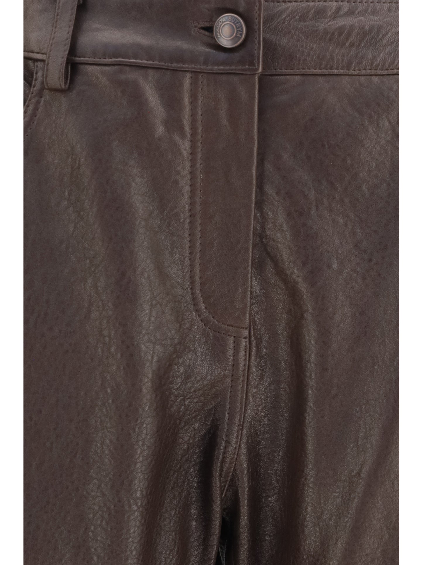 Magda Butrym Women Straight-Leg Leather Pants MAGDA BUTRYM