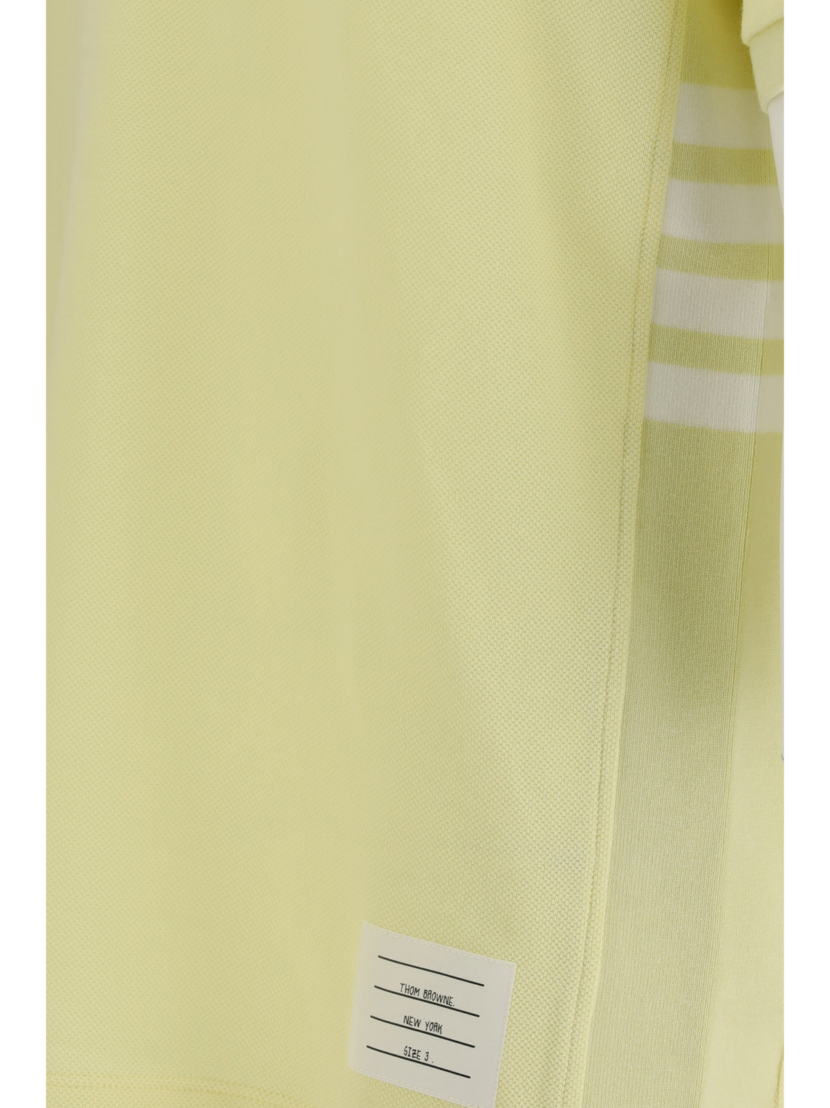 Thom Browne Men Polo Whit Iconic Bands THOM BROWNE
