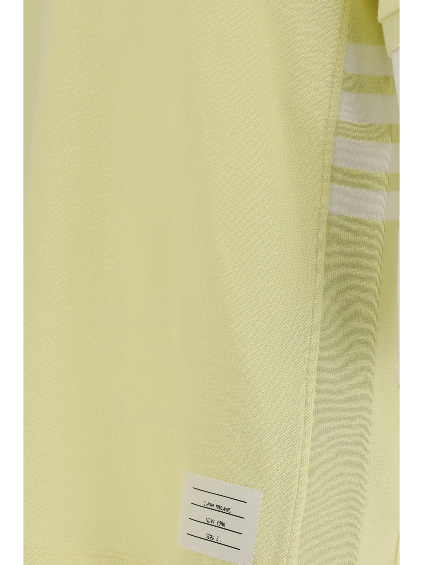 Thom Browne Men Polo Whit Iconic Bands THOM BROWNE