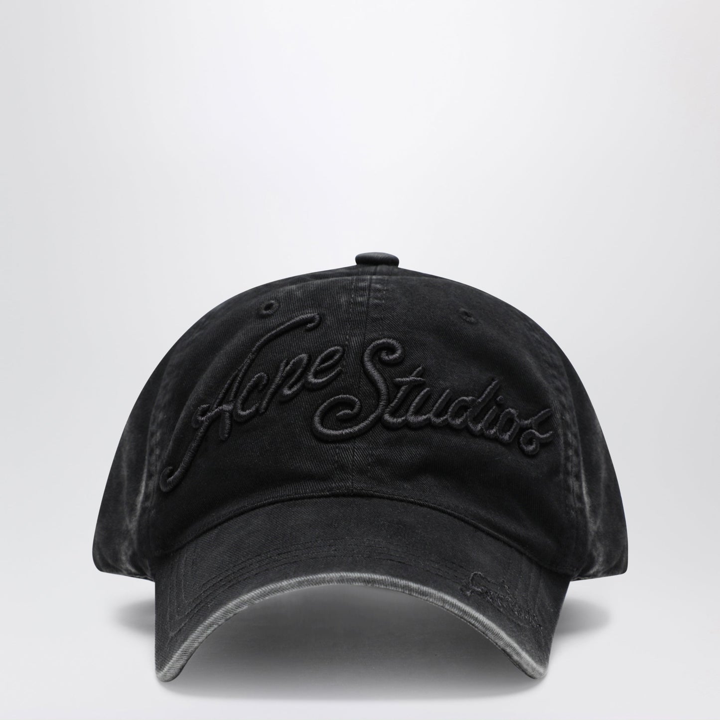 Acne Studios Black Baseball Cap With Embroidered Logo Men ACNE STUDIOS