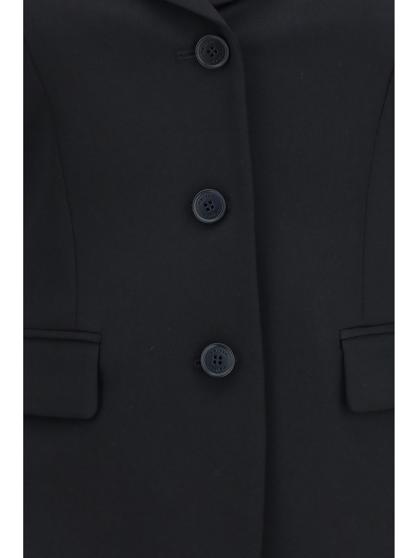Alexander Mcqueen Women Structured Off-Shoulder Jacket With Harness Details ALEXANDER MCQUEEN