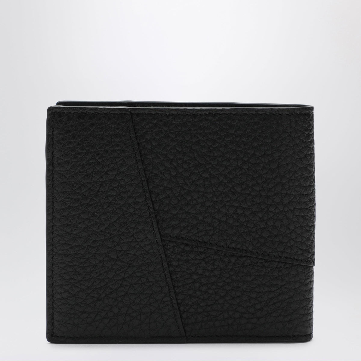 Loewe Black Grained Leather Puzzle Bi-Fold Wallet Men LOEWE