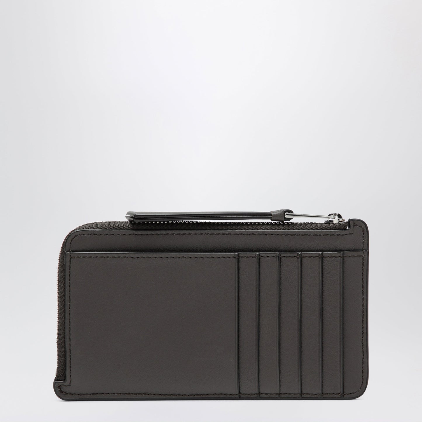 Loewe Puzzle Coin Purse With Card Holder In Dark Grey Leather Men LOEWE