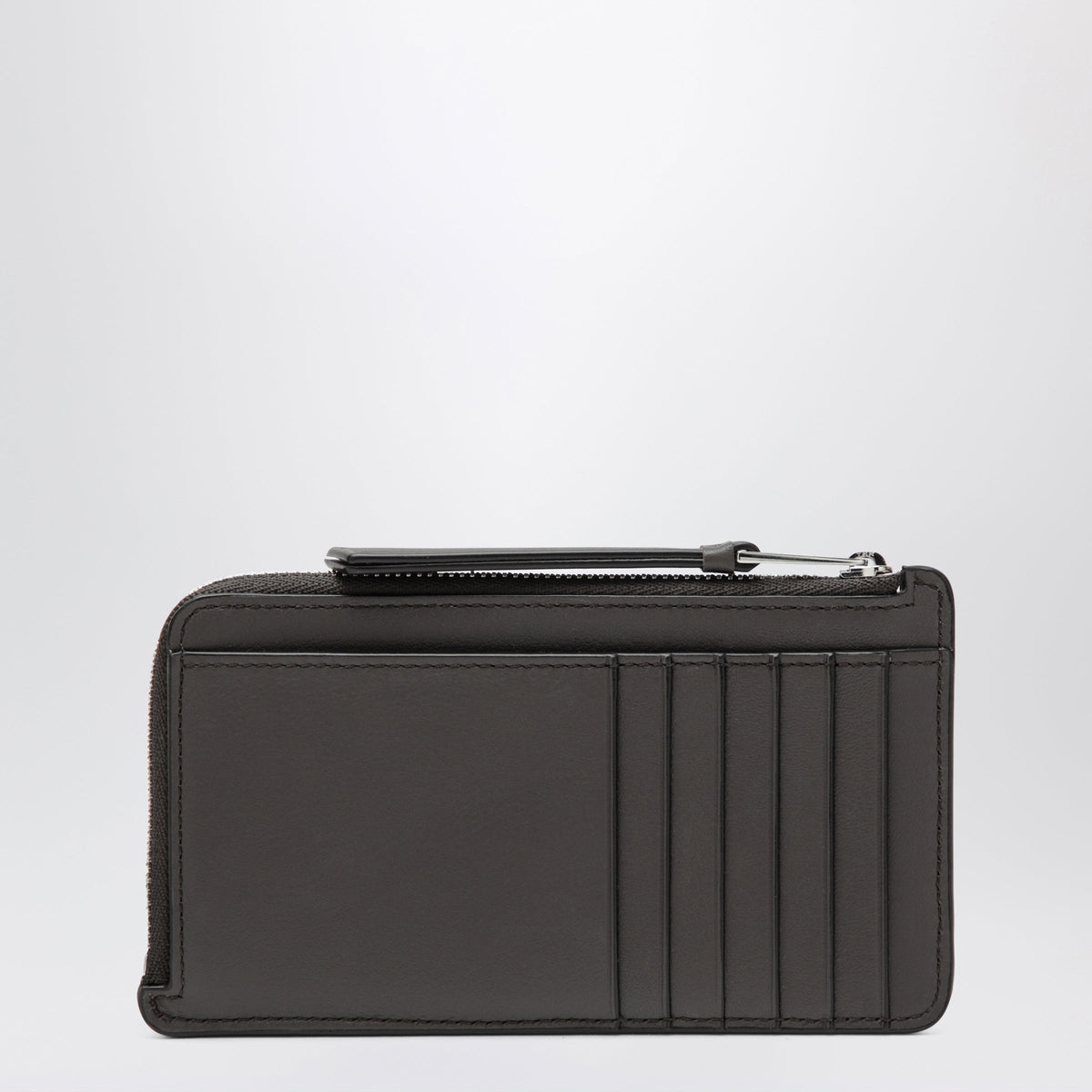 Loewe Puzzle Coin Purse With Card Holder In Dark Grey Leather Men LOEWE