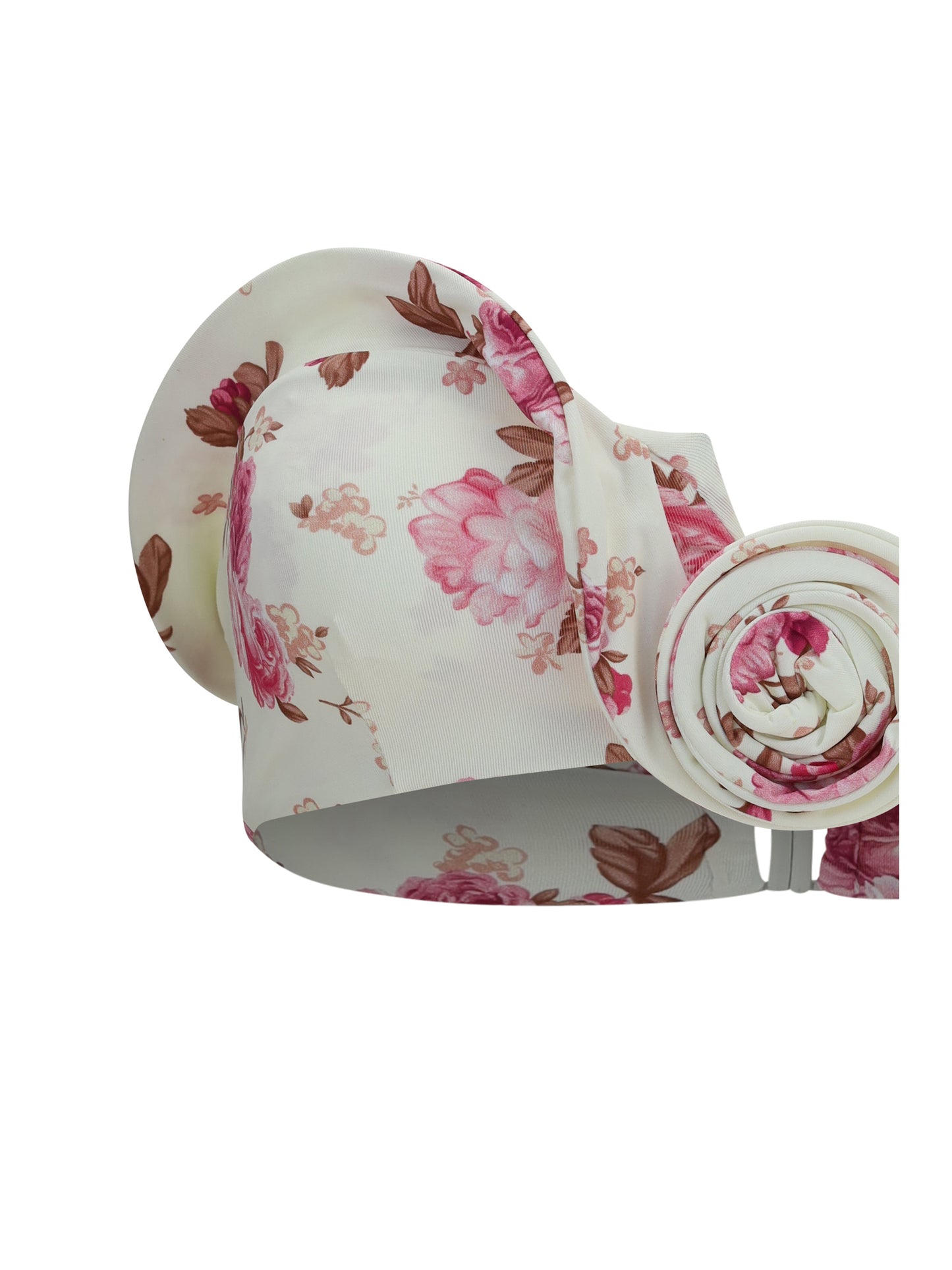 Magda Butrym Women Sculptural Floral-Print Bandeau Swim Top MAGDA BUTRYM
