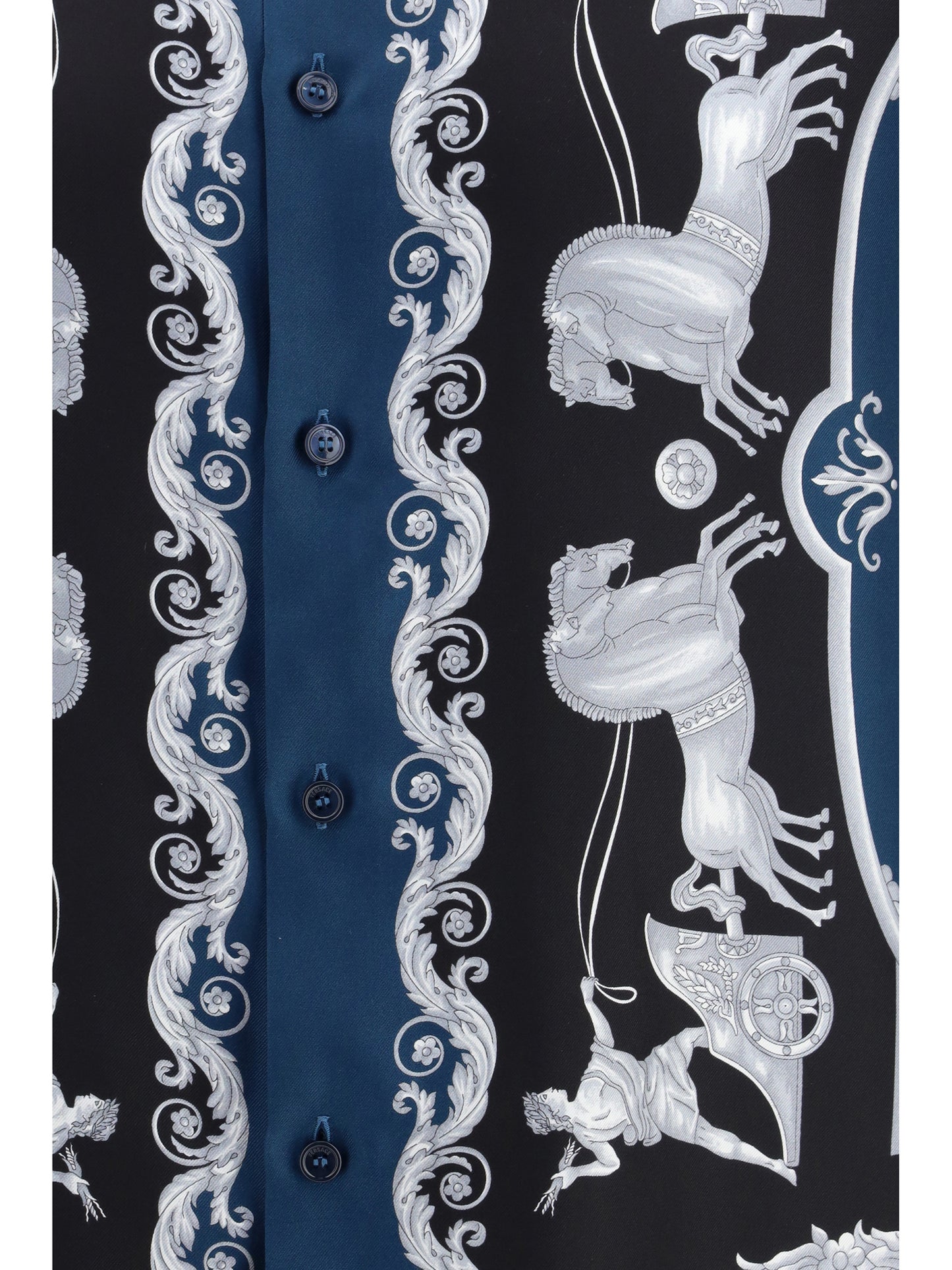Versace Men Regular-Fit Printed Silk Twill Shirt VERSACE