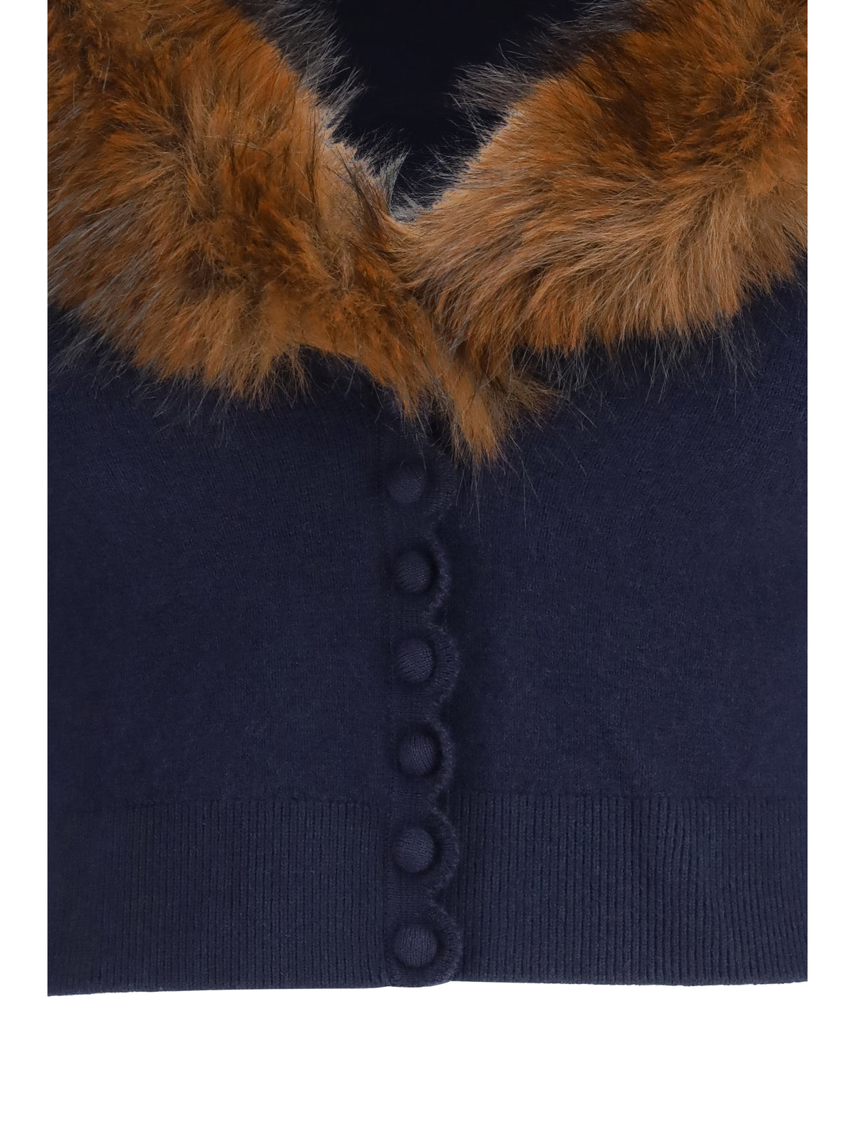 Self-Portrait Women Knit And Faux Fur Cardigan SELF-PORTRAIT