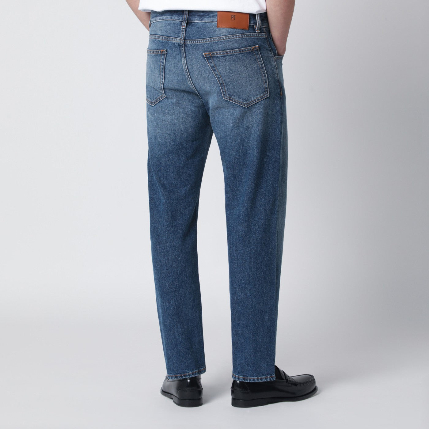 Pt Torino Denim Mid-Blue Washed Rebel Jeans Men PT Torino Denim