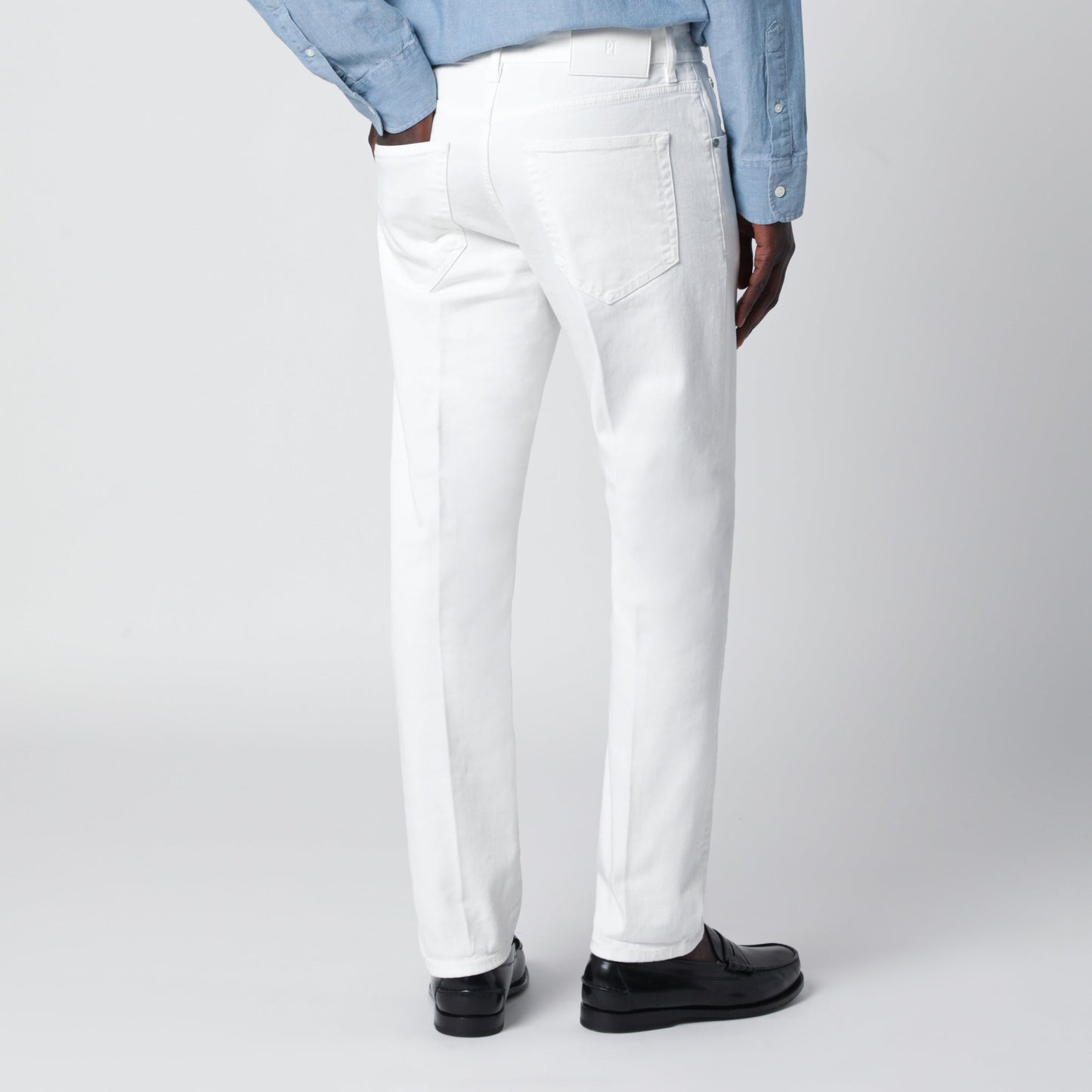 Pt Torino Denim White Reggae Tapered Trousers Men PT Torino Denim