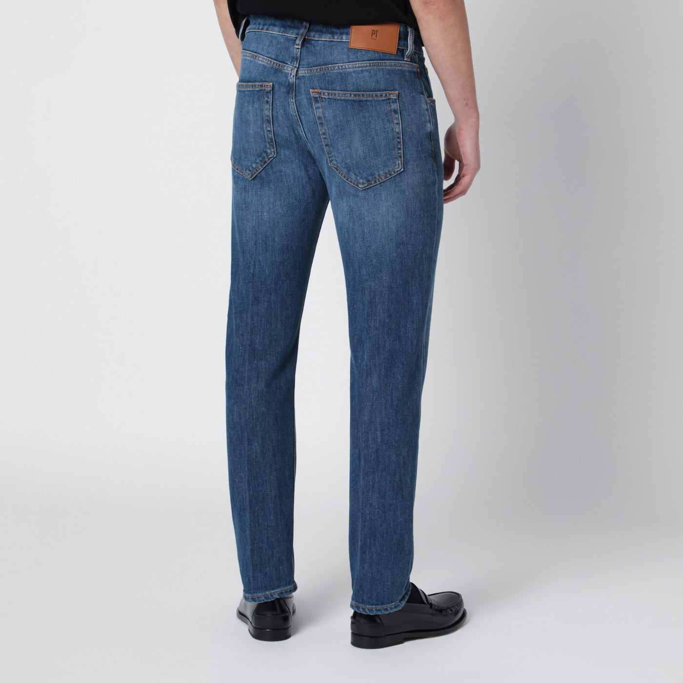 Pt Torino Denim Medium Blue Slim Jeans Men PT Torino Denim