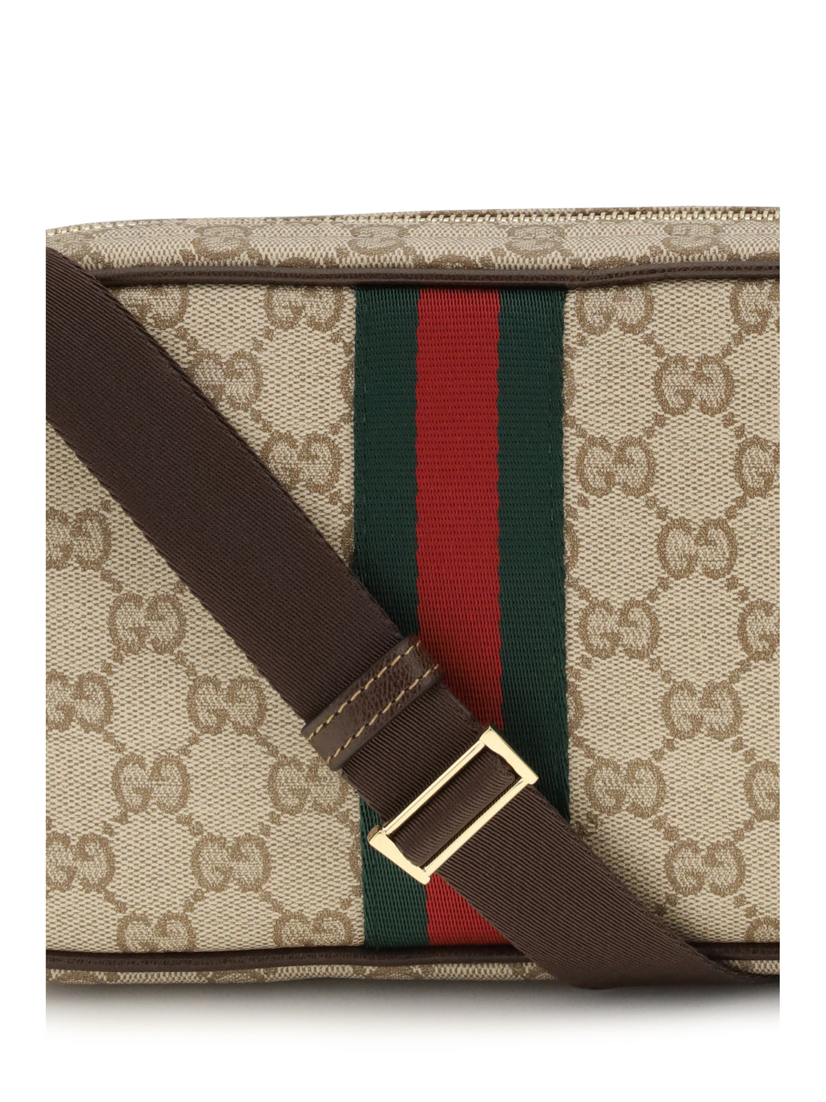 Gucci Men Gg Shoulder Bag With Web Stripe GUCCI