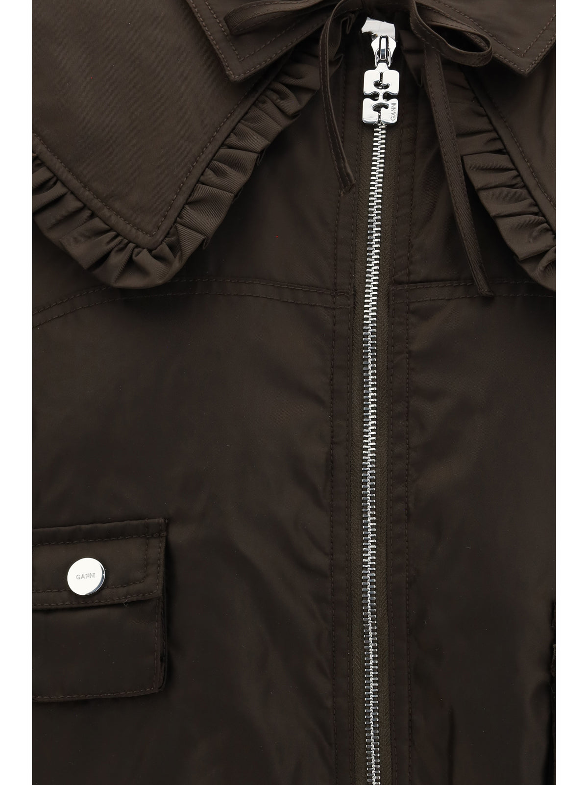 Ganni Women Duchesse Nylon Bomber Jacket