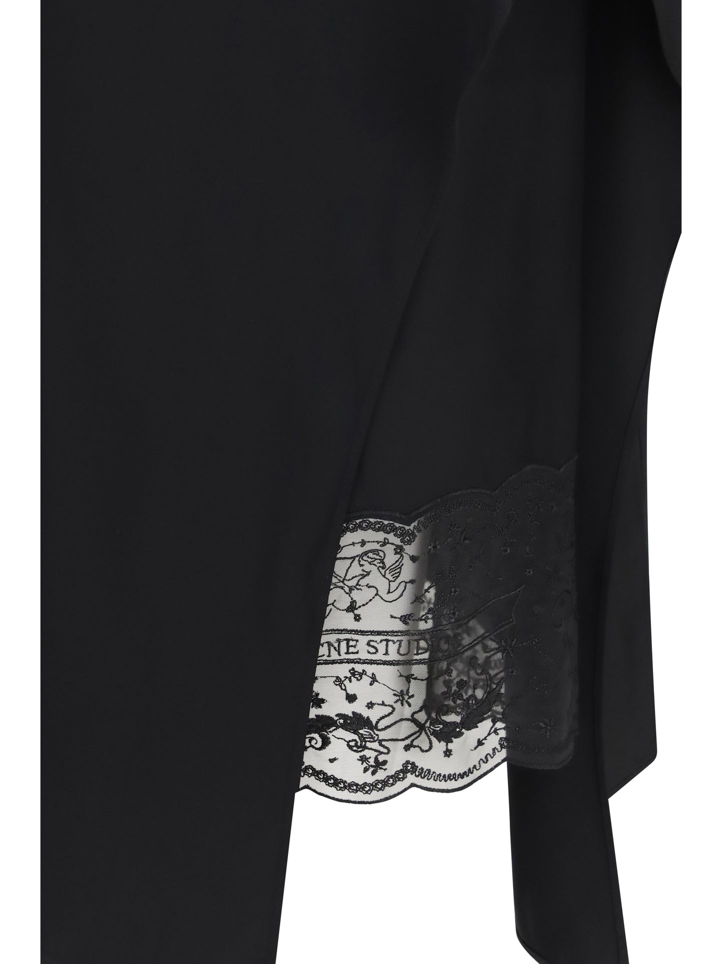 Acne Studios Women Layered Satin Skirt With Lace Details ACNE STUDIOS
