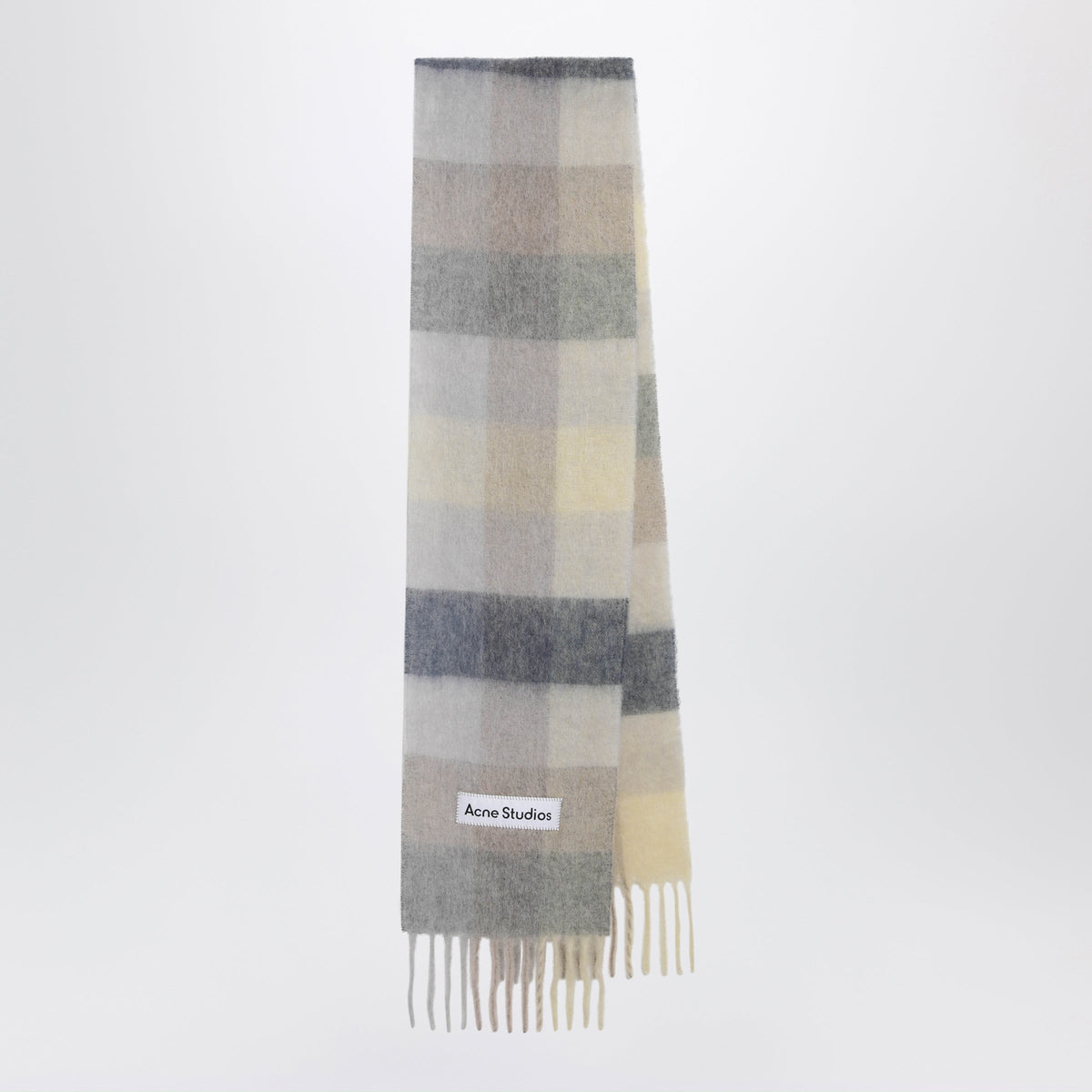 Acne Studios Checked Mohair Scarf Vanilla/Beige/Lavender Women ACNE STUDIOS