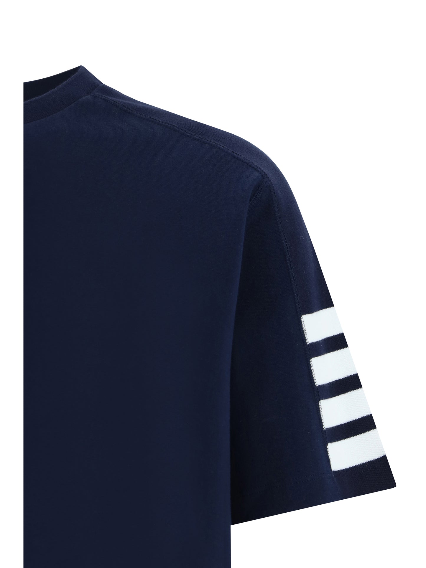 Thom Browne Men T-Shirt With Horizontal Bands THOM BROWNE