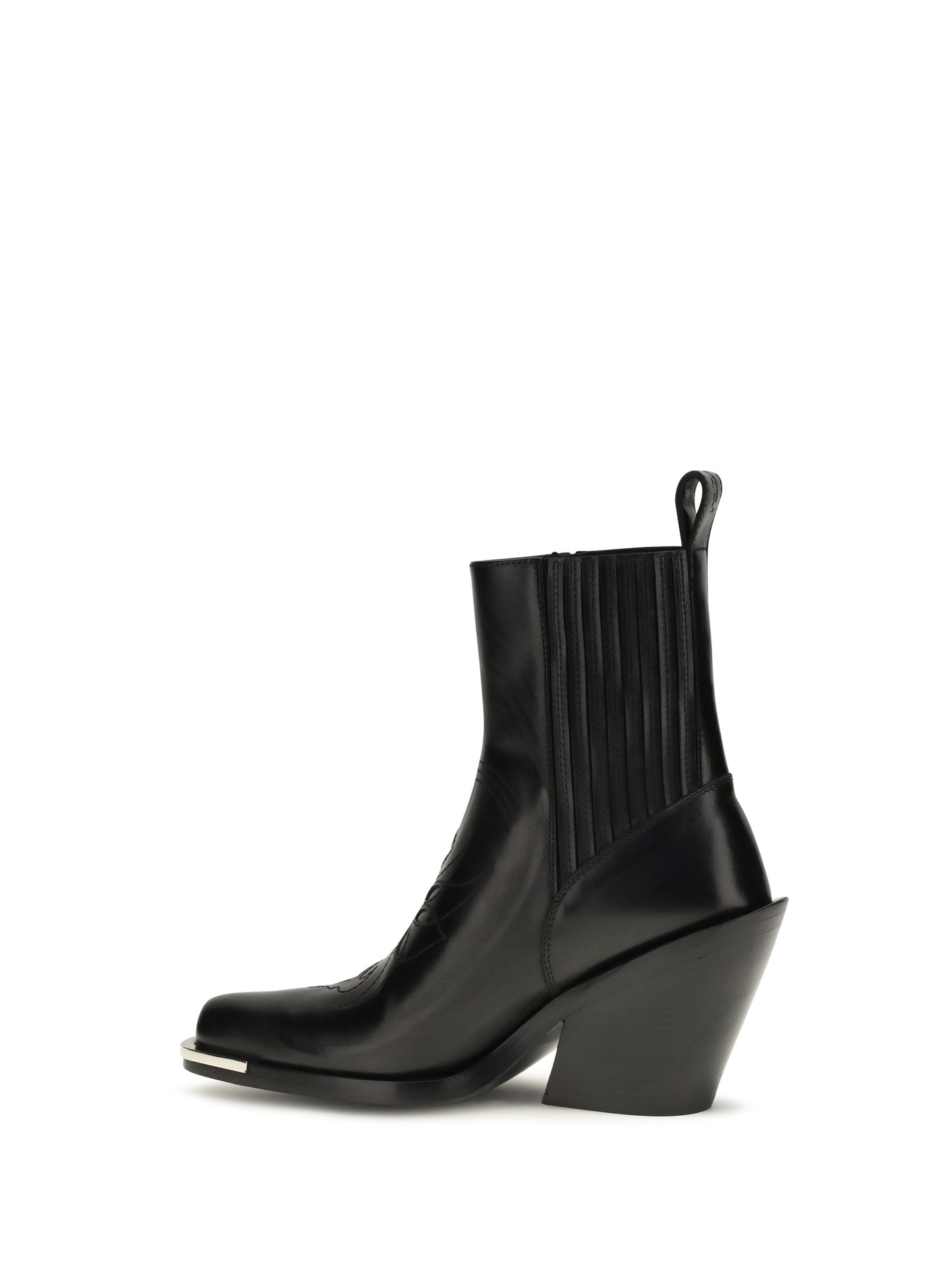 Rabanne Women Leather Cowboy Ankle Boots PACO RABANNE