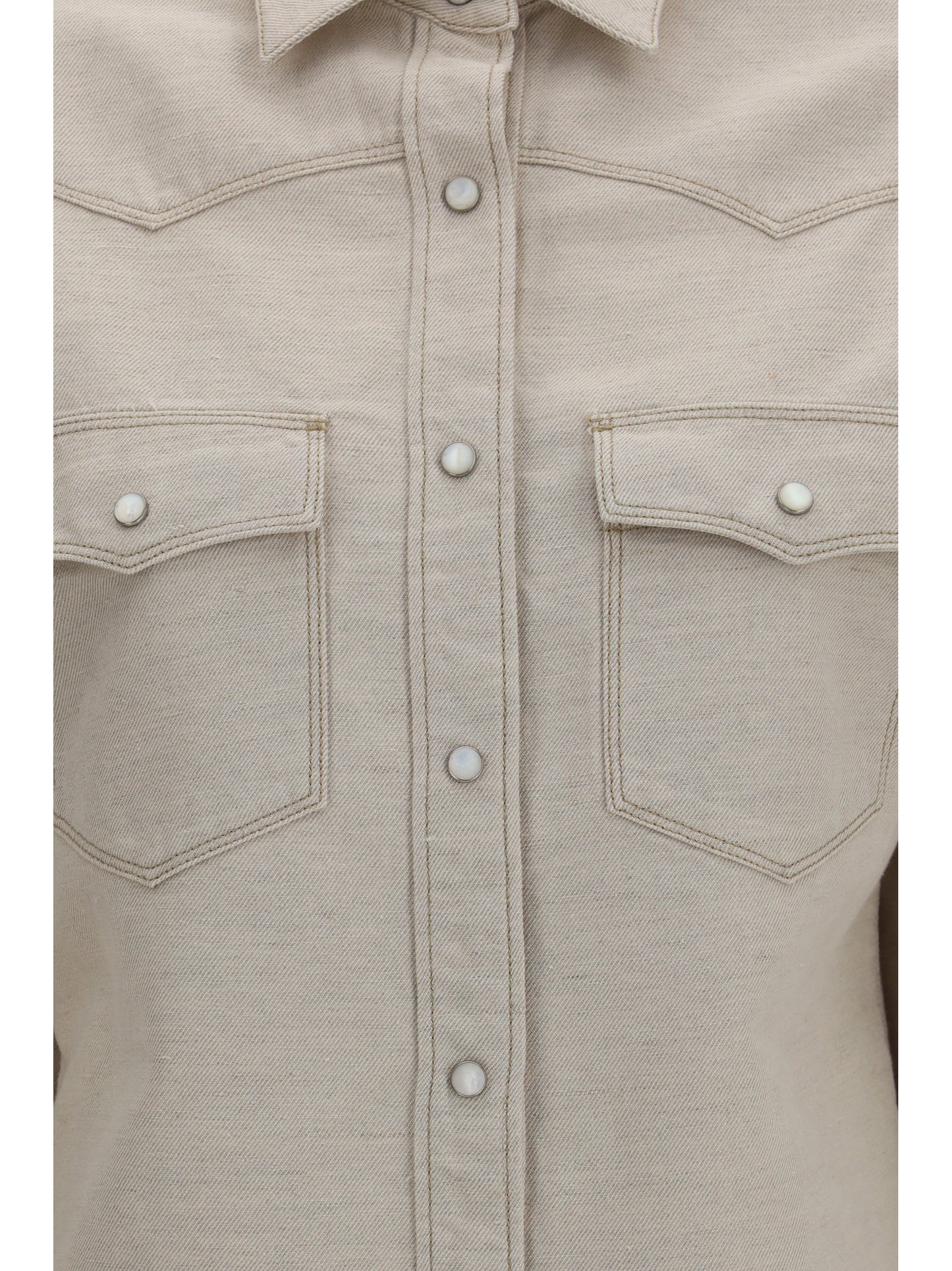 Fendi Women Selleria Denim Western Shirt FENDI