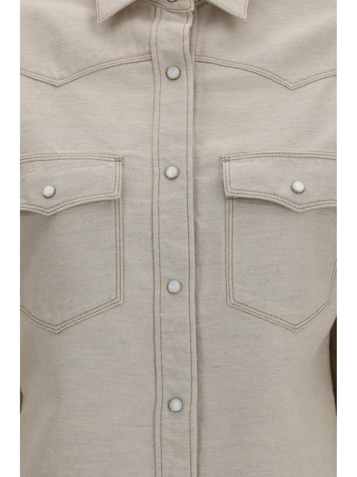 Fendi Women Selleria Denim Western Shirt FENDI