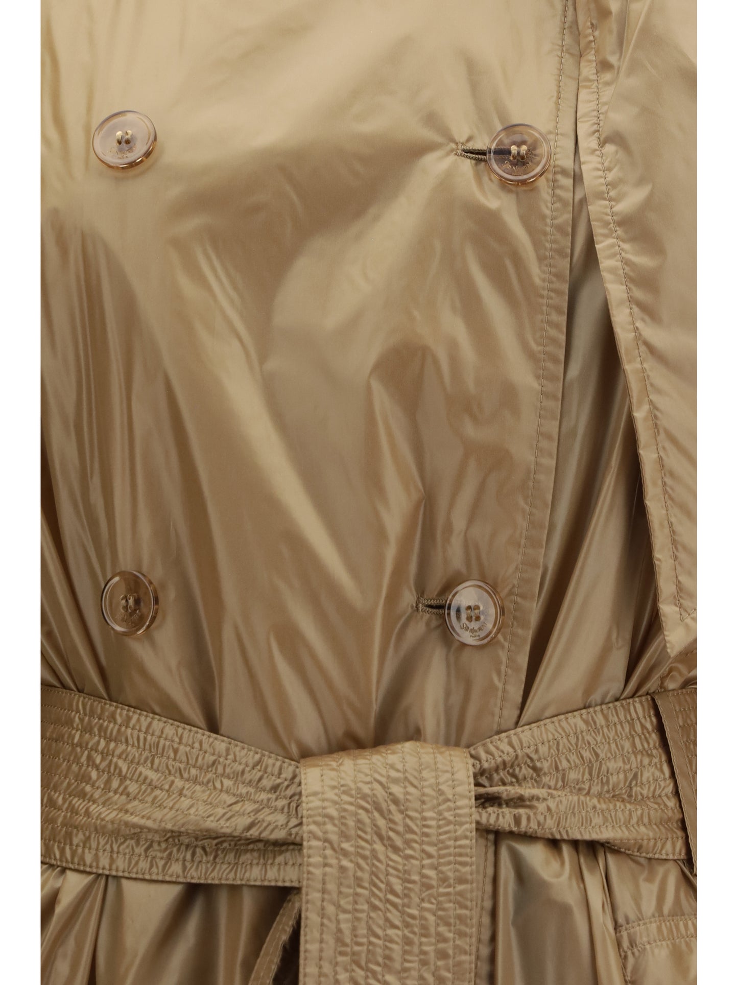 Saint Laurent Women Translucent Technical Fabric Trench With Lavallière Collar SAINT LAURENT