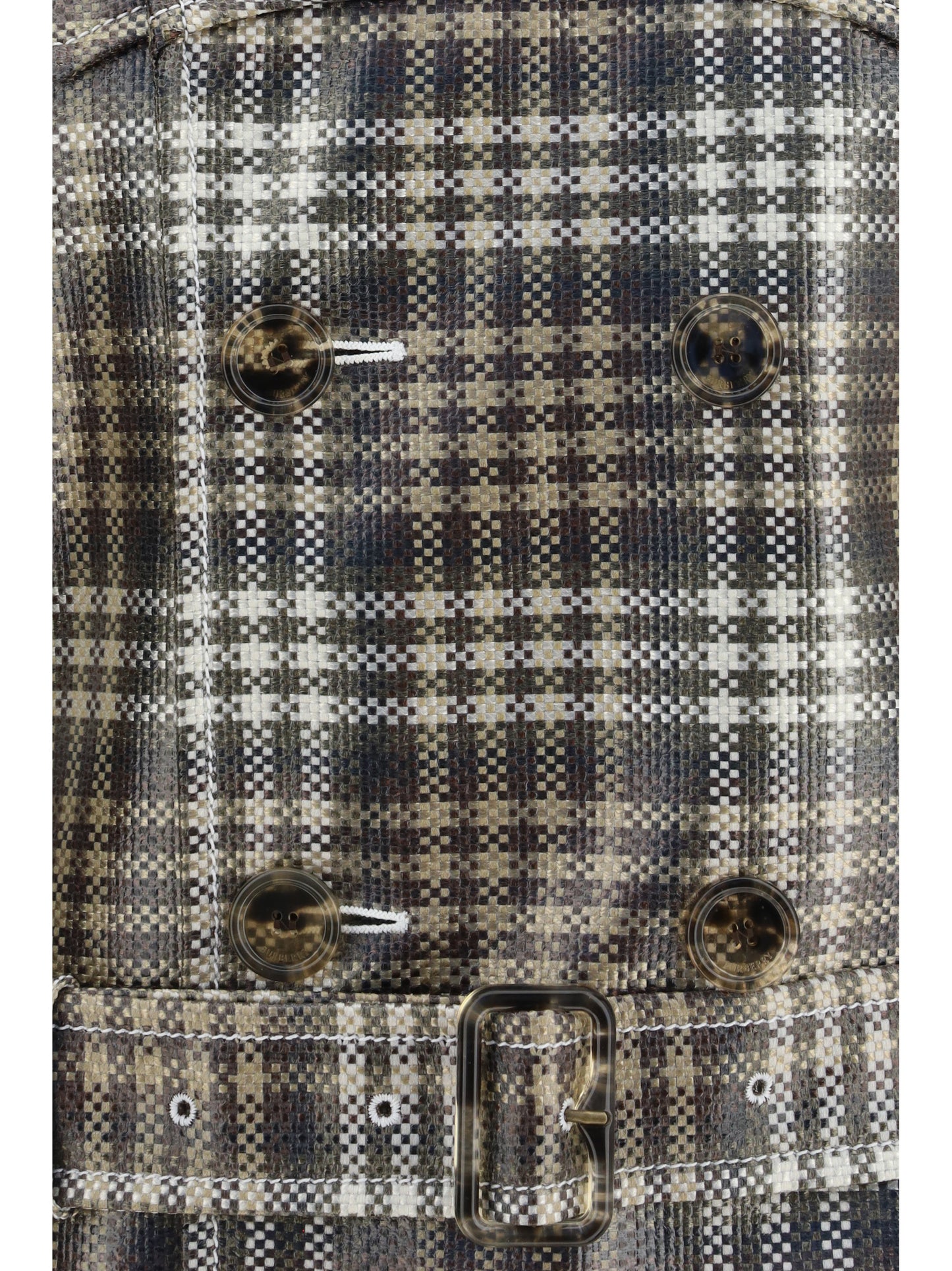 Burberry Men Double-Breasted Foxfield Madras Trench BURBERRY