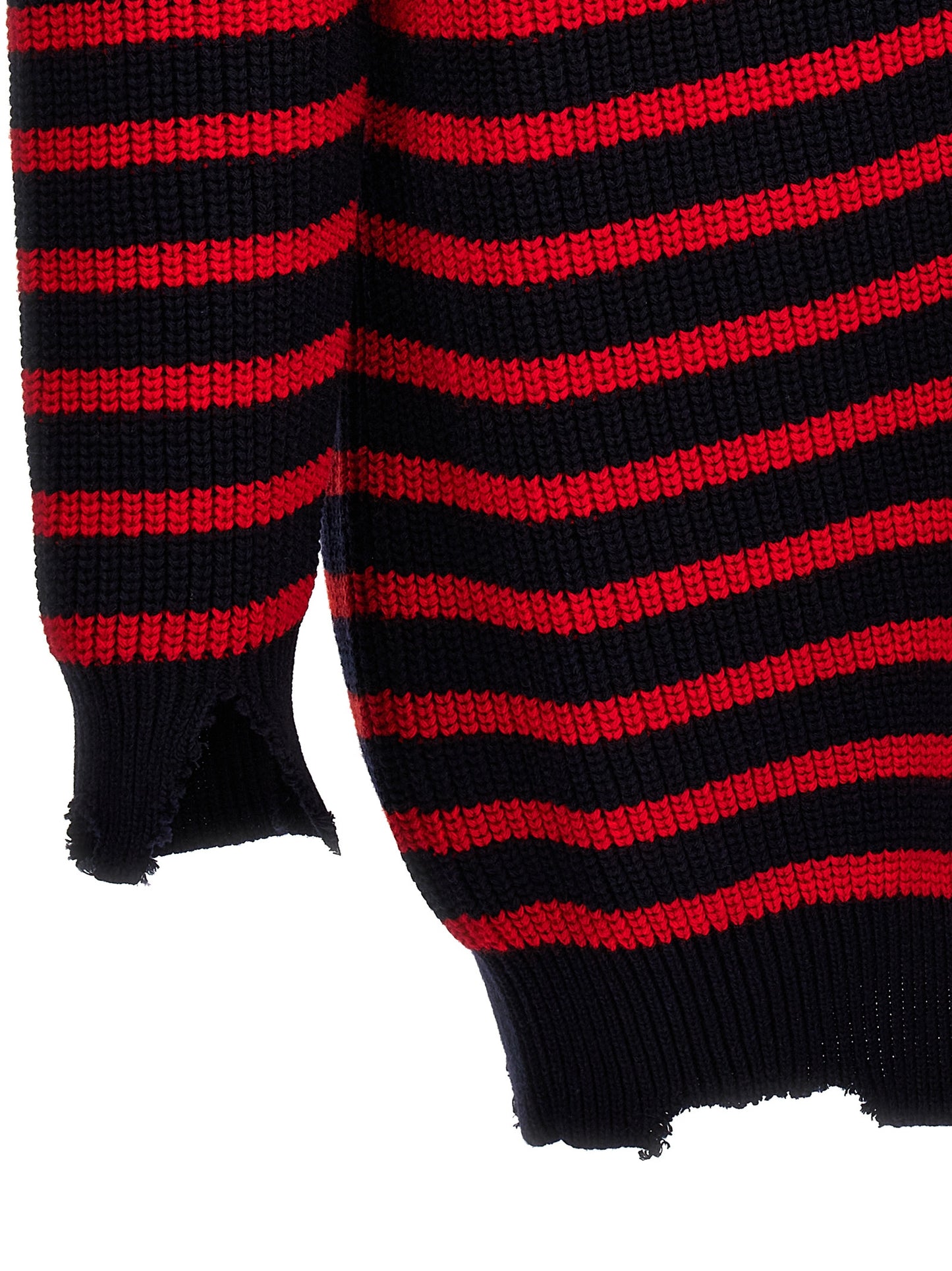 Marni Men Destroyed Effect Striped Cardigan MARNI