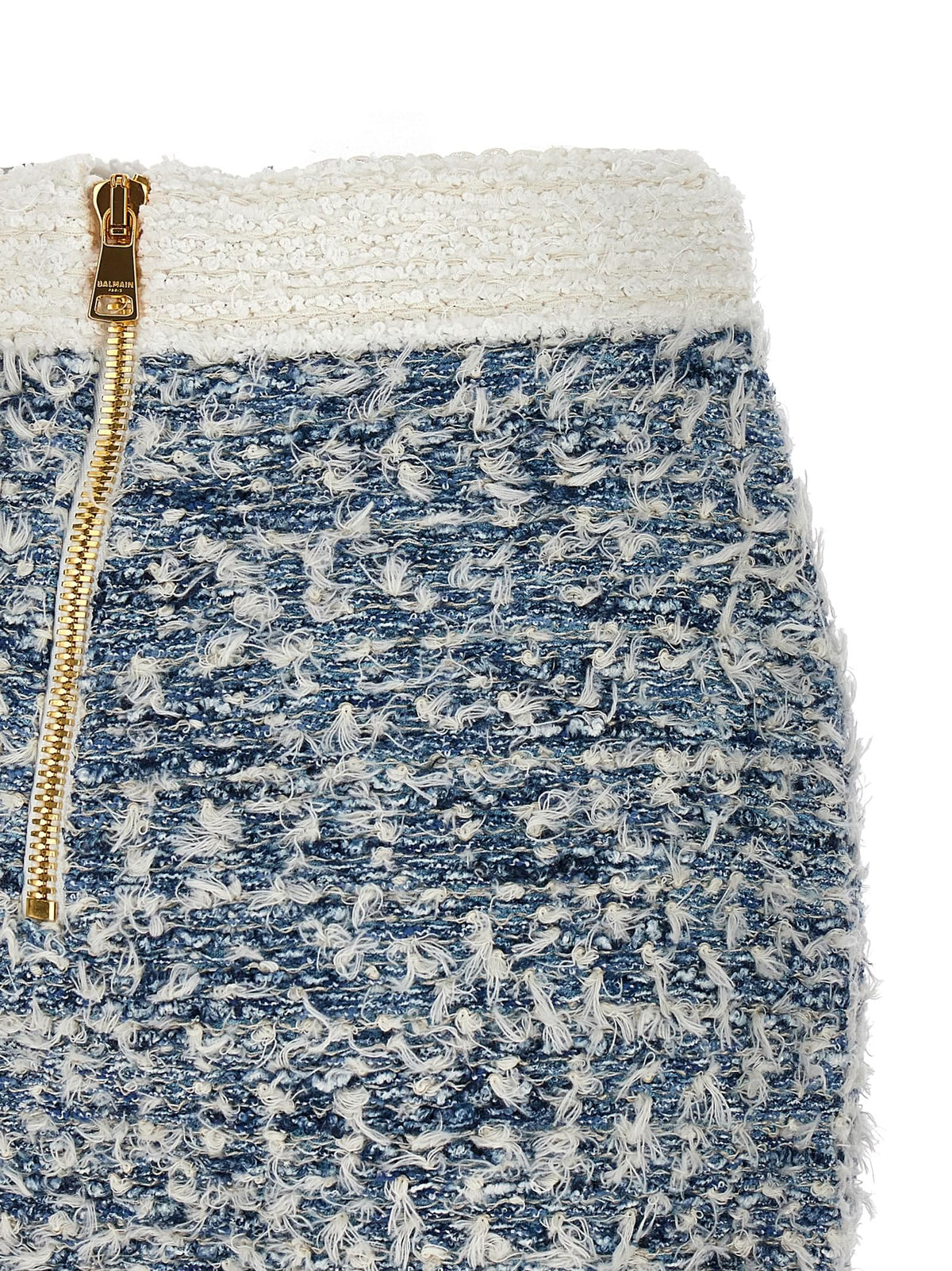 Balmain Women Fringed Tweed Skirt BALMAIN
