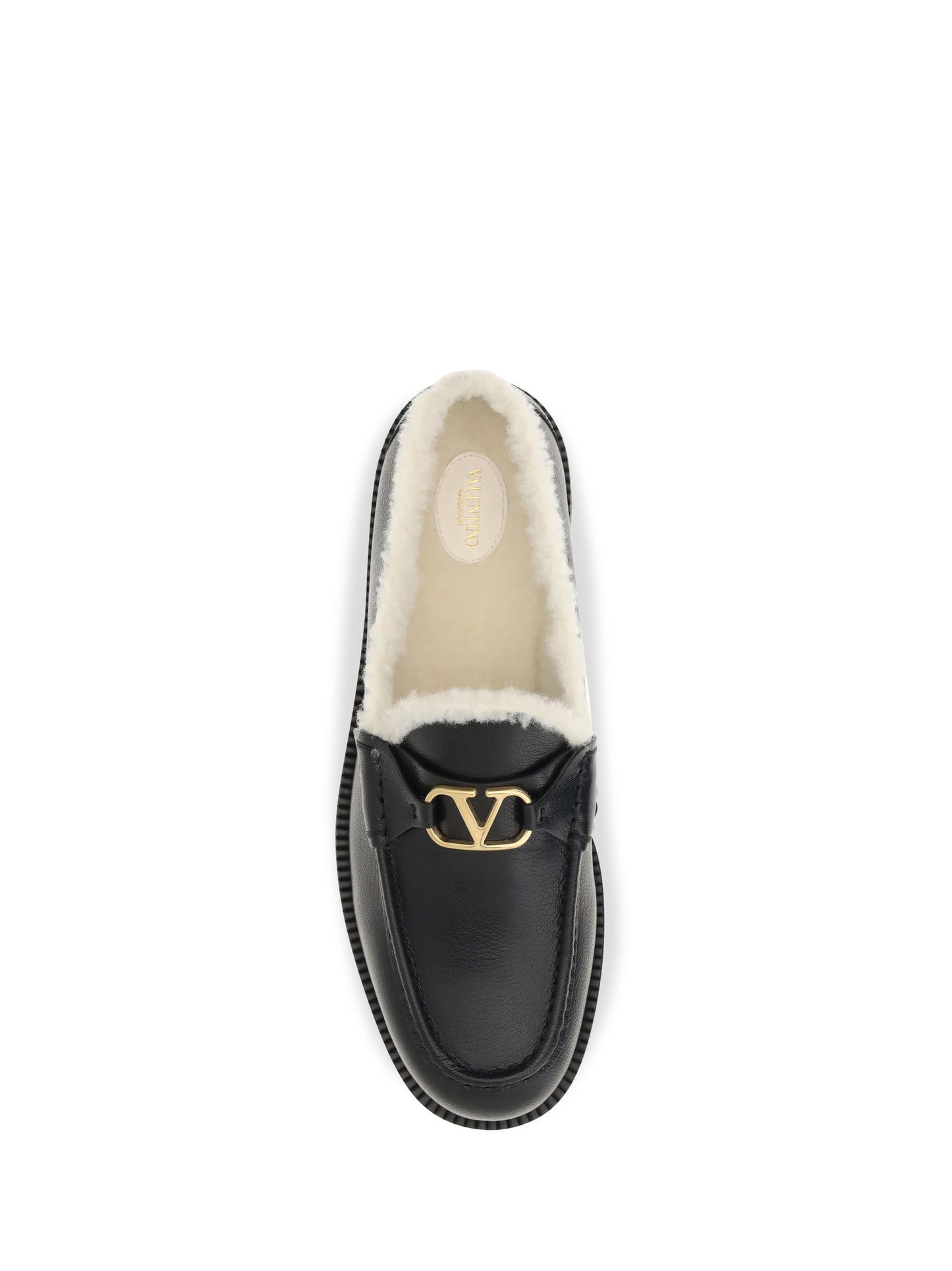 Valentino Garavani Women Vlogo Fur Loafers VALENTINO GARAVANI