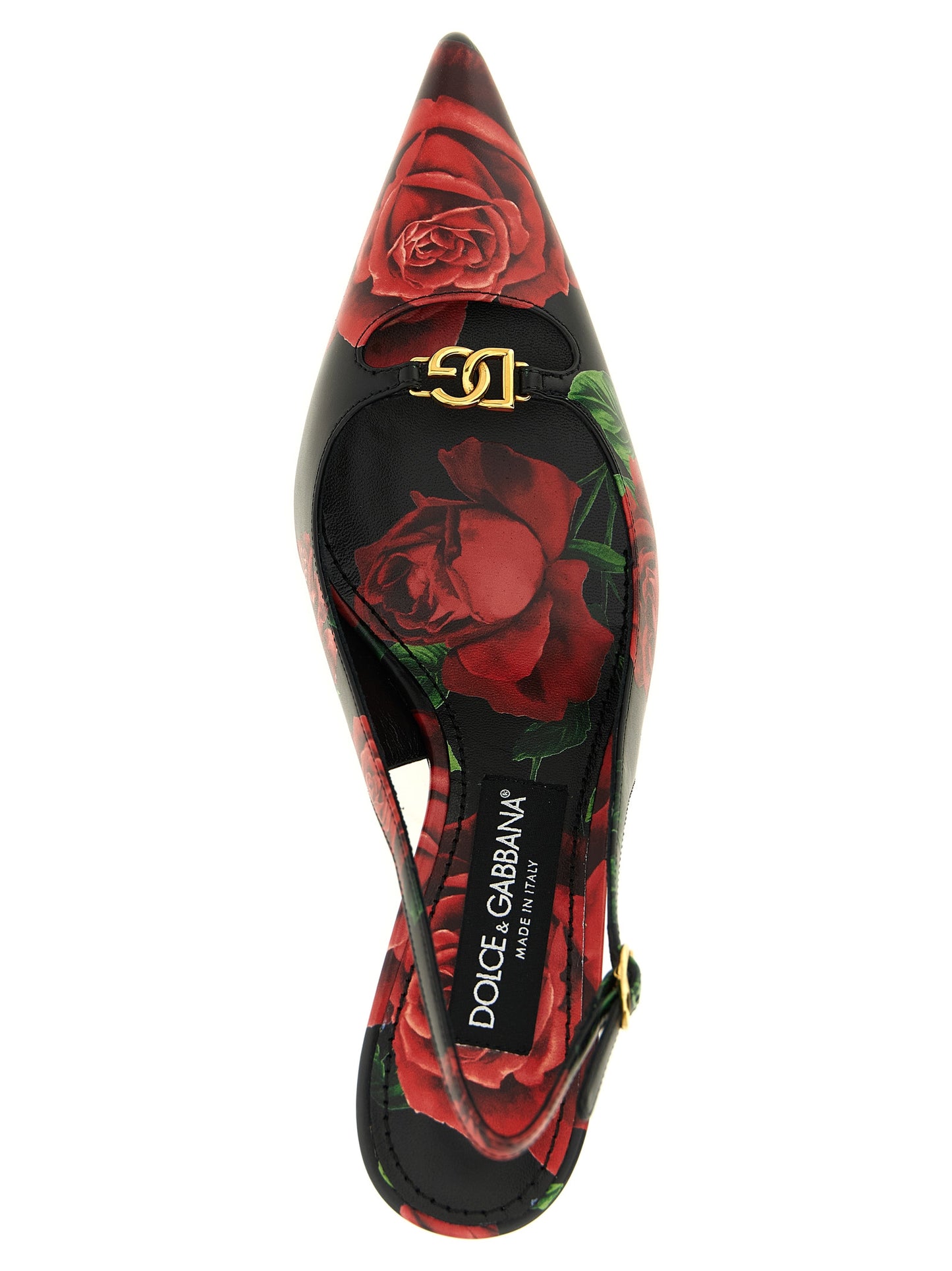 Dolce & Gabbana Women Rose Print Slingbacks DOLCE & GABBANA