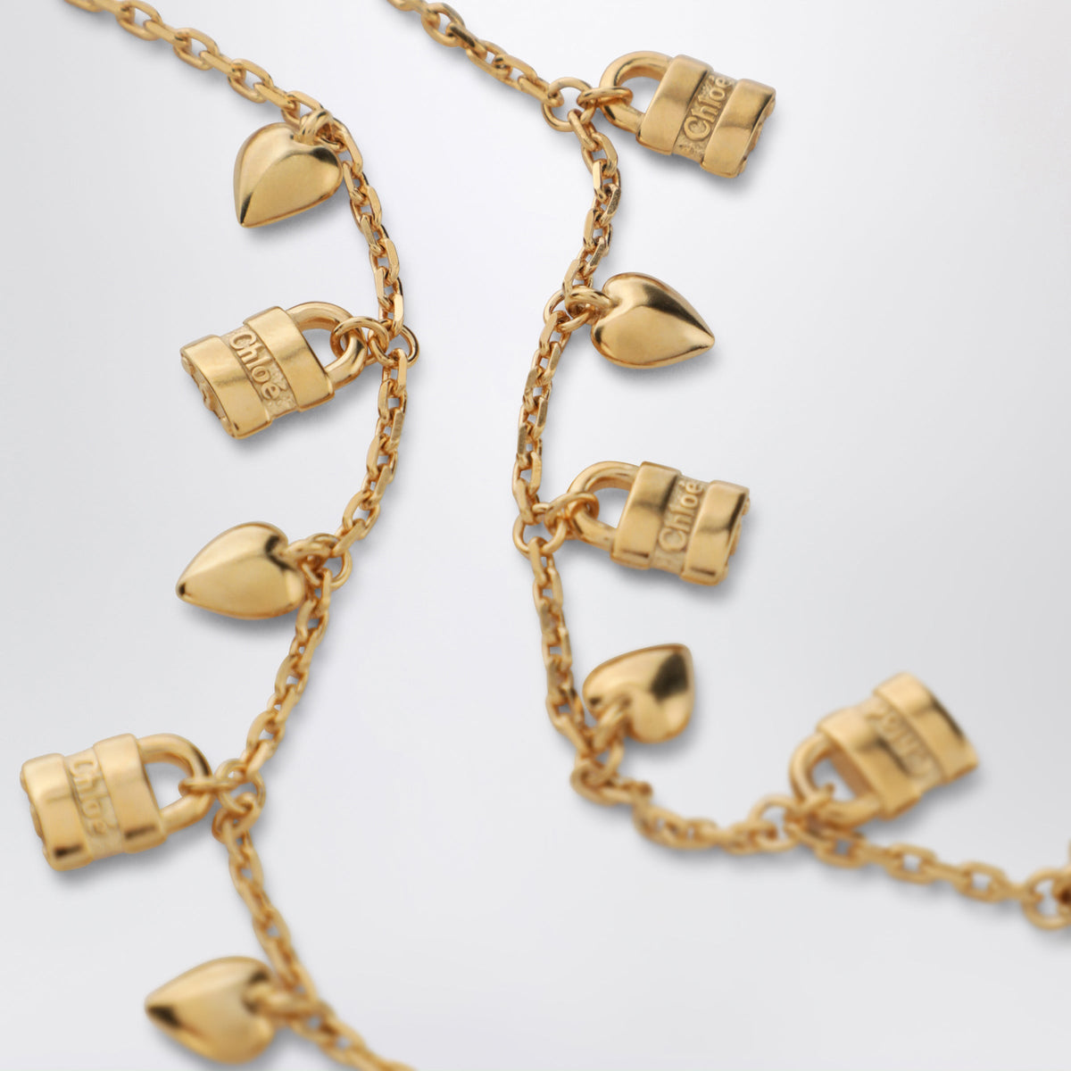 Chloe Paddington Necklace With Gold-Tone Brass Charms Women CHLOE
