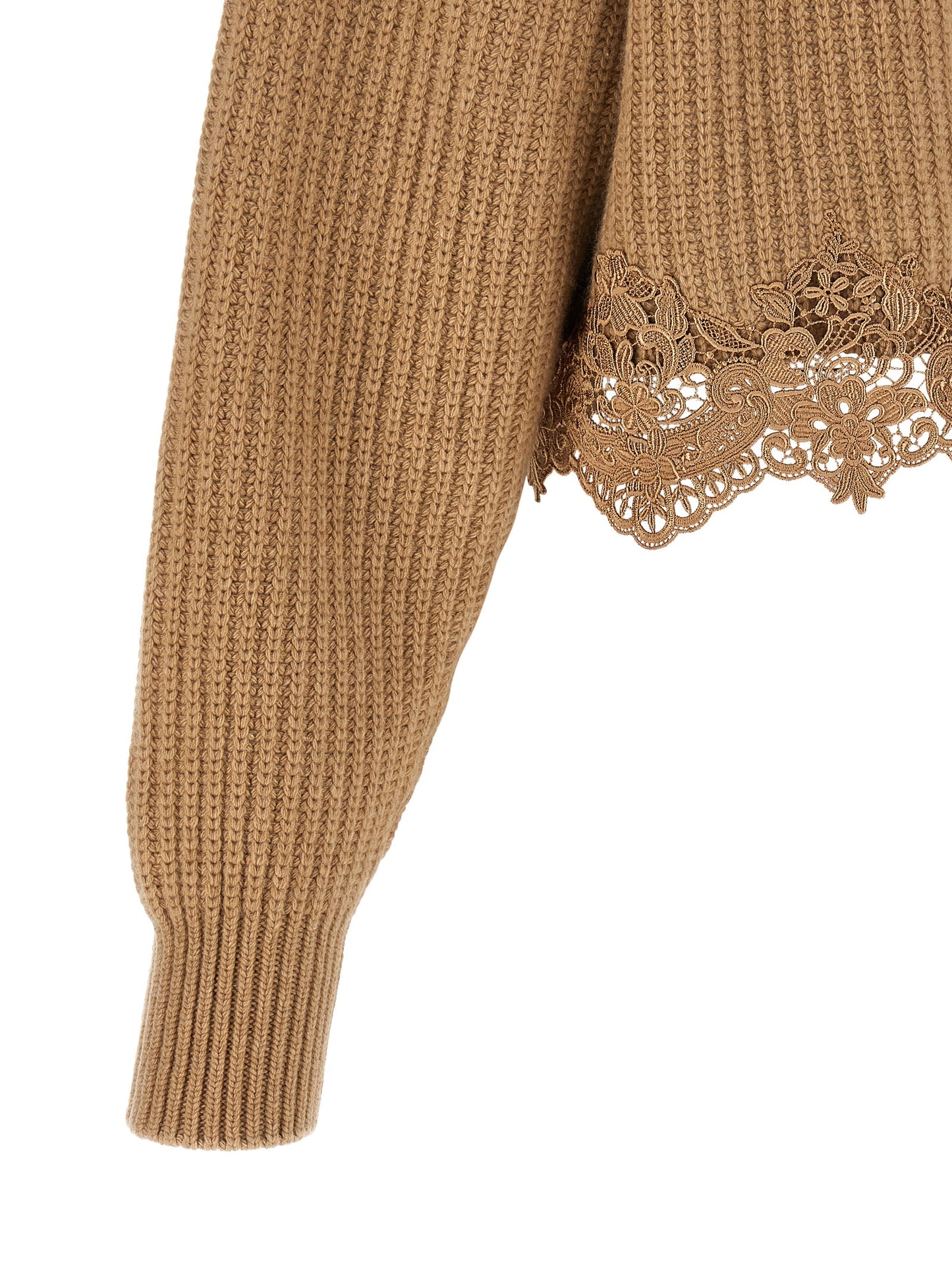 Chloé Women Cropped Lace Sweater CHLOE