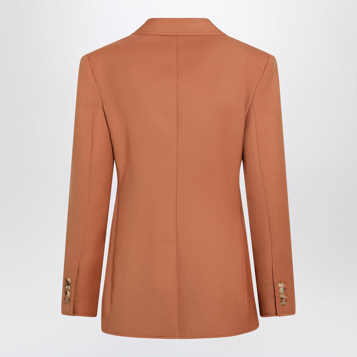 Chloe Single-Breasted Jacket In Burnt Orange Wool Gabardine Women Women CHLOE