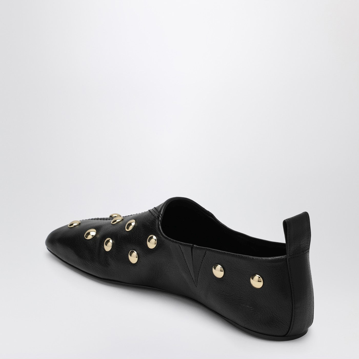 Chloe Black Rita Ballerinas In Studded Leather Women CHLOE