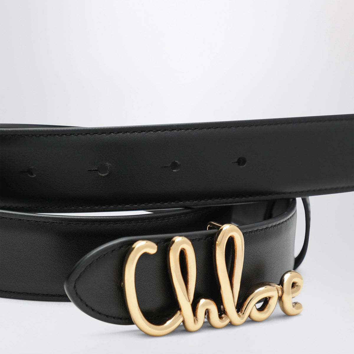 Chloe Iconic Calfskin Leather Belt In Black Women CHLOE