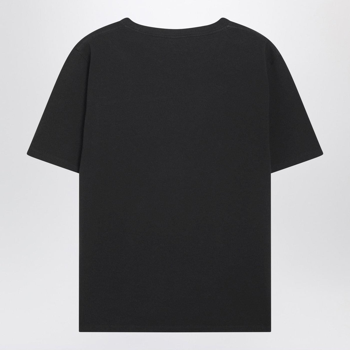 Chloe Black Baby-Fit T-Shirt With Logo And Flamingo Print Women CHLOE
