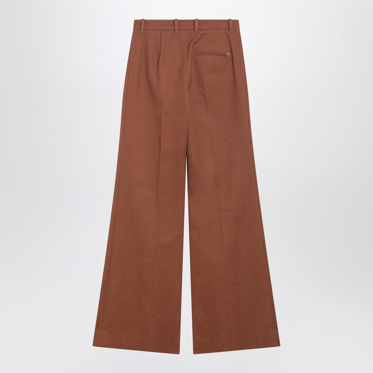 Chloe Flared Cotton Trousers In Nougat Colour Women CHLOE